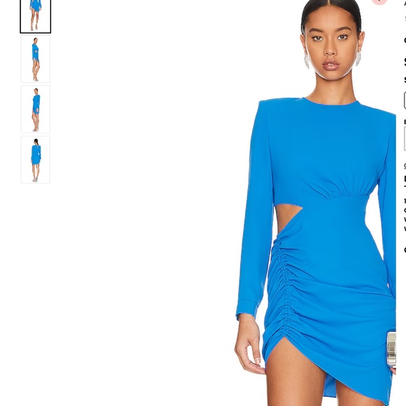 Abena Mini Dress Electric Blue Small - Picture 2 of 3